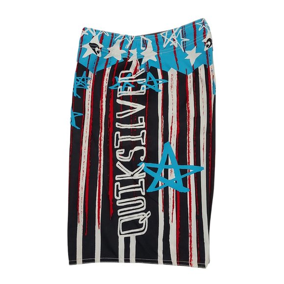 Quiksilver Swimming Shorts Drawstring Pocket High Rise Multicolor Mens Size 30 - Picture 4 of 8